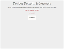 Tablet Screenshot of devious-desserts.com